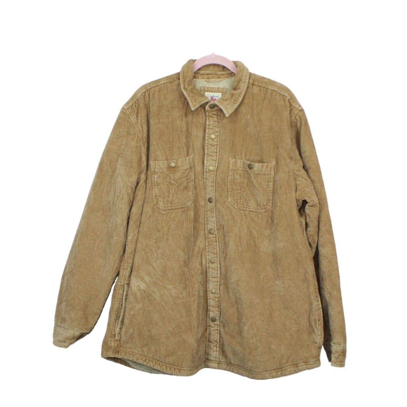 L.L. Bean LL Bean Mens Heritage Fleece Lined Shirt Jac Corduroy Size US XL / EU 56 / 4 - 1 Thumbnail
