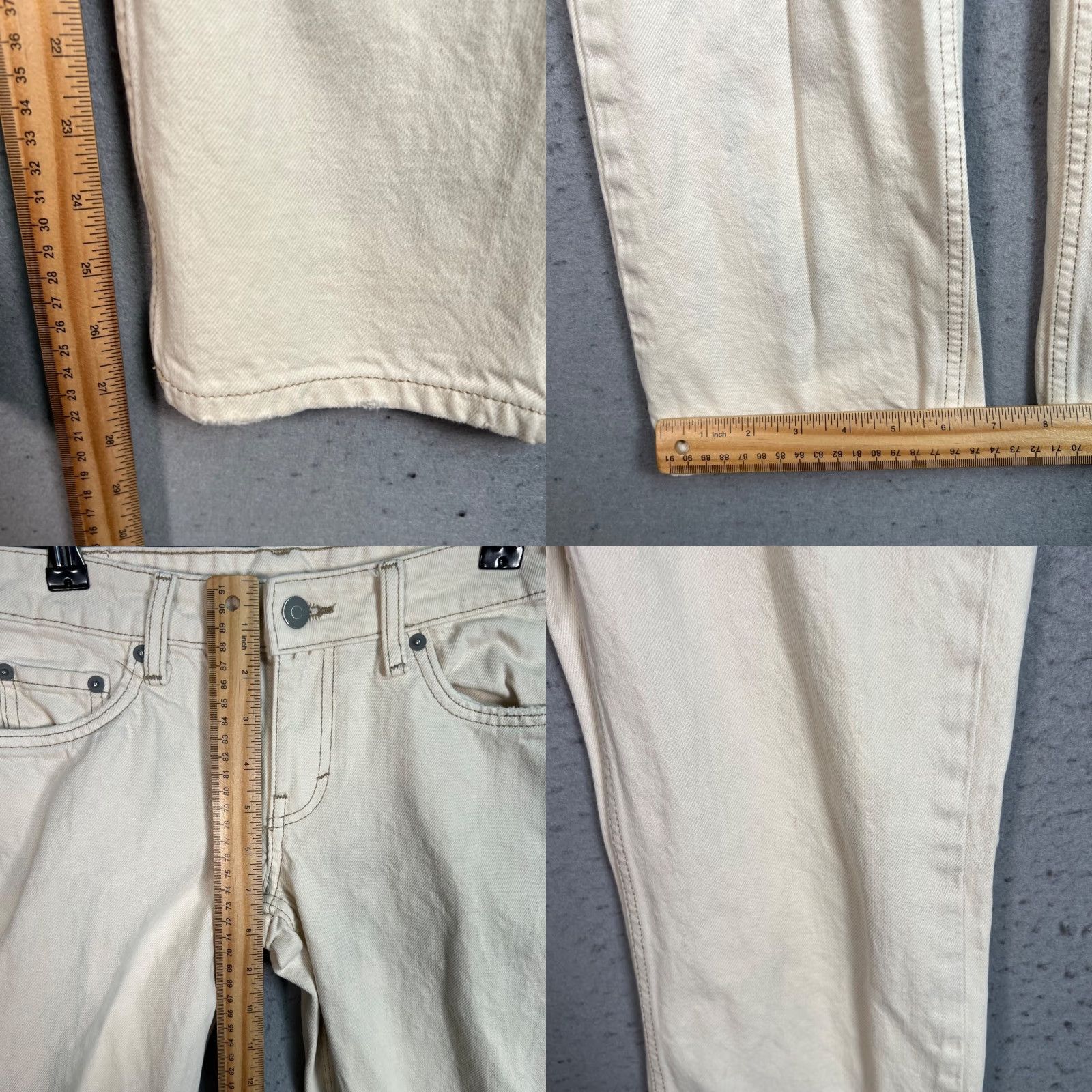 Weekday Weekday Jeans Shirt Womens 25 x 30 Beige Cotton Denim 5-Pocket Design Adult Womens 25 Straight Ivory Denim 90s? Size 27" / US 4 / IT 40 - 8 Thumbnail