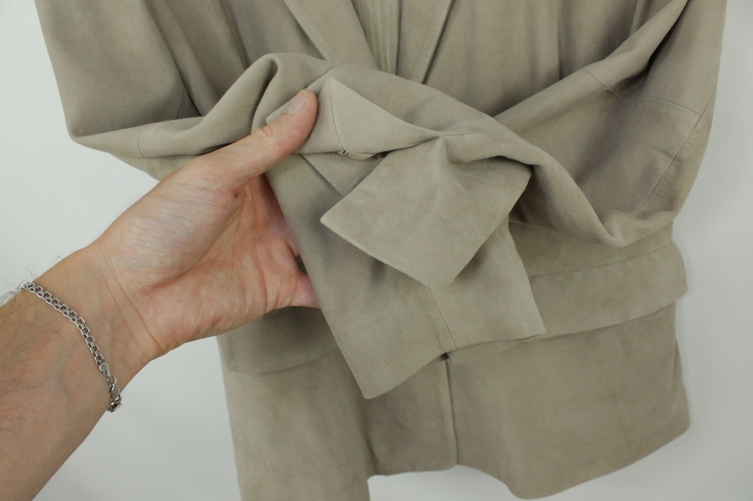 Gimo's Gimo's Gray Suede Leather Blazer Jacket Women's Size M / US 6-8 / IT 42-44 - 4 Thumbnail