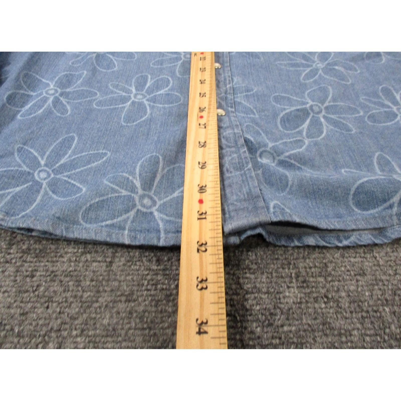 Levi's Levi's Shirt Mens L Floral Chambray Western Pearl Snap Button-Up Outdoor Size US L / EU 52-54 / 3 - 4 Thumbnail