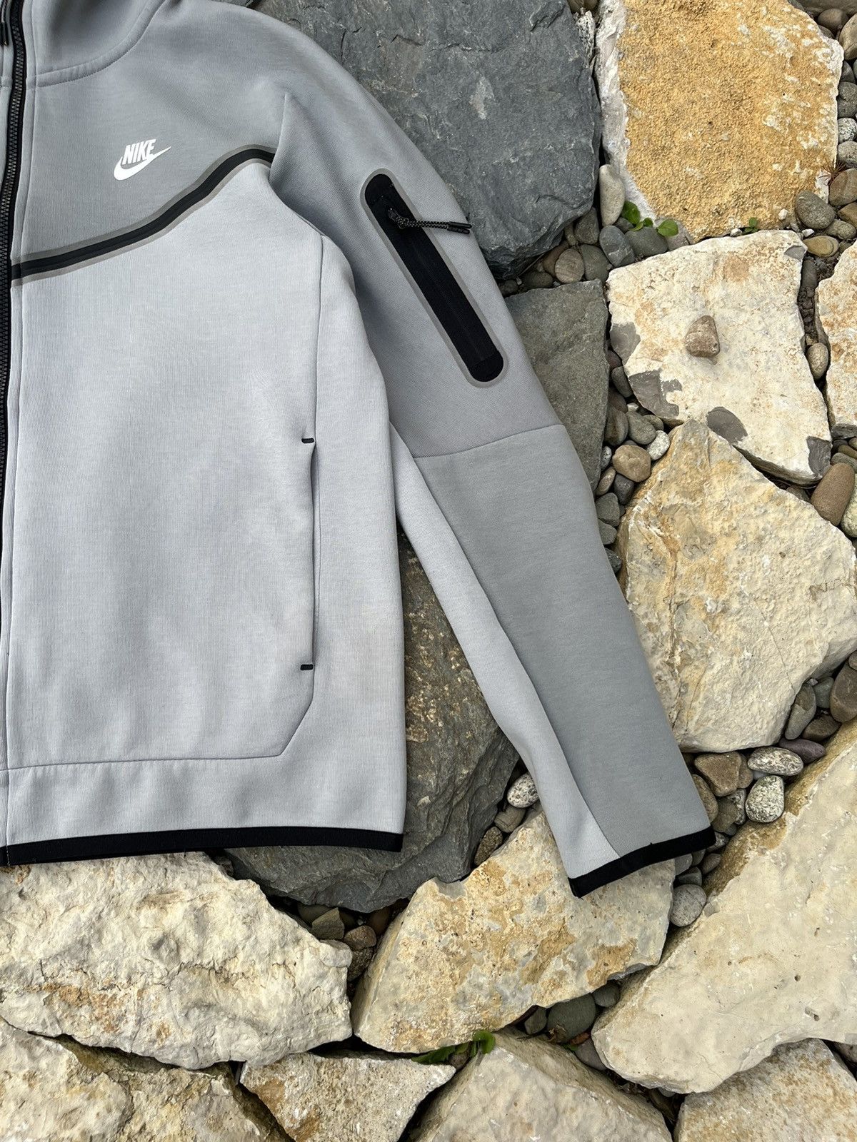 Nike rare Nike tech fleece light grey hype zip hoodie sweatshirt Size US M / EU 48-50 / 2 - 6 Thumbnail