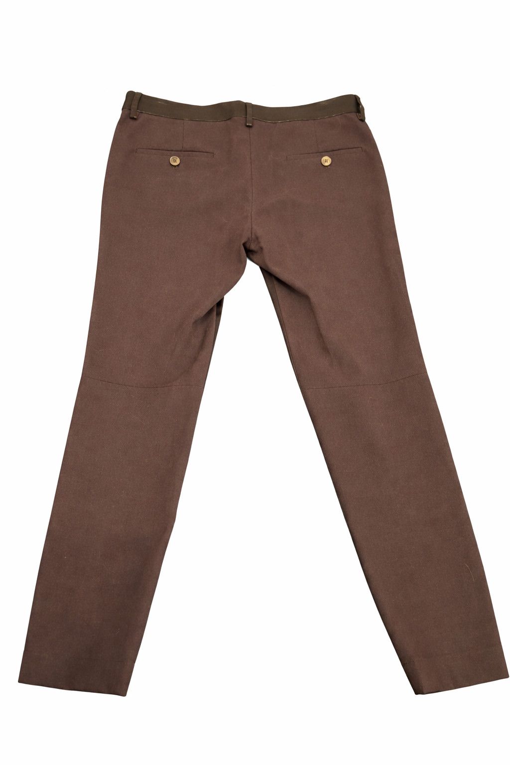 Brunello Cucinelli Brunello Cucinelli Brown Leather Panel Slim Fit Trousers Size 32" / US 10 / IT 46 - 2 Thumbnail