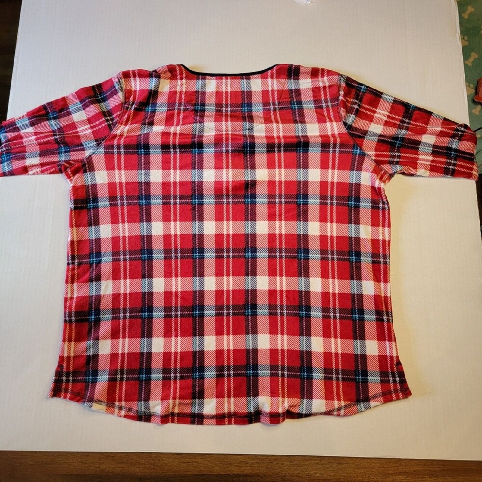 Nautica Nautica Soft Flannel PJ Lightweight Top Long Sleeve - XL Size ONE SIZE - 3 Thumbnail