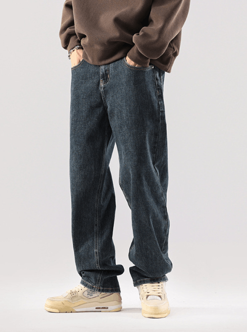 Japanese Brand × Jean Japanese retro straight dark blue washed jeans Size US 32 / EU 48 - 1 Thumbnail