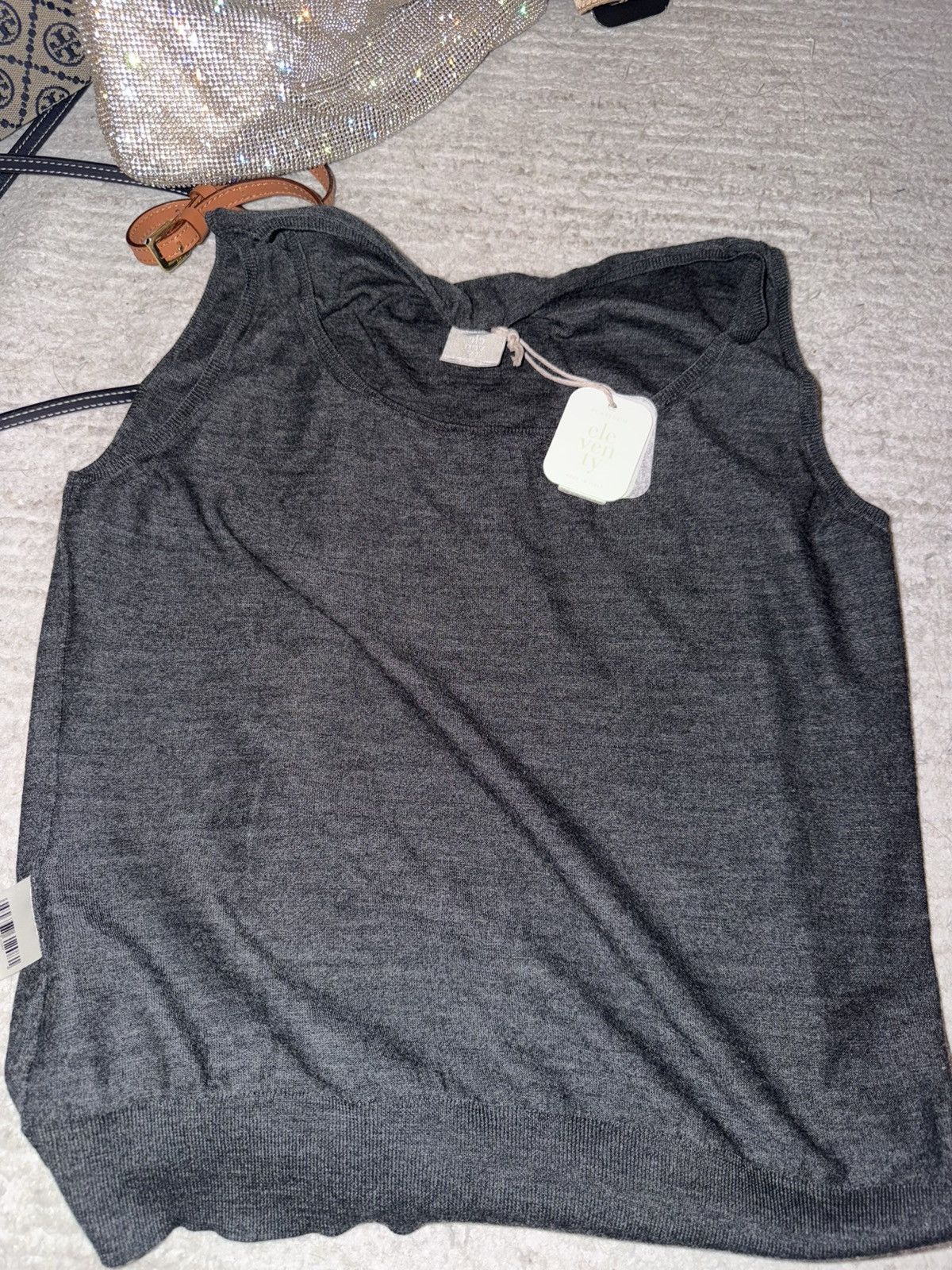Eleventy Dark gray cashmere eleventy tank top Size S / US 4 / IT 40 - 1 Thumbnail