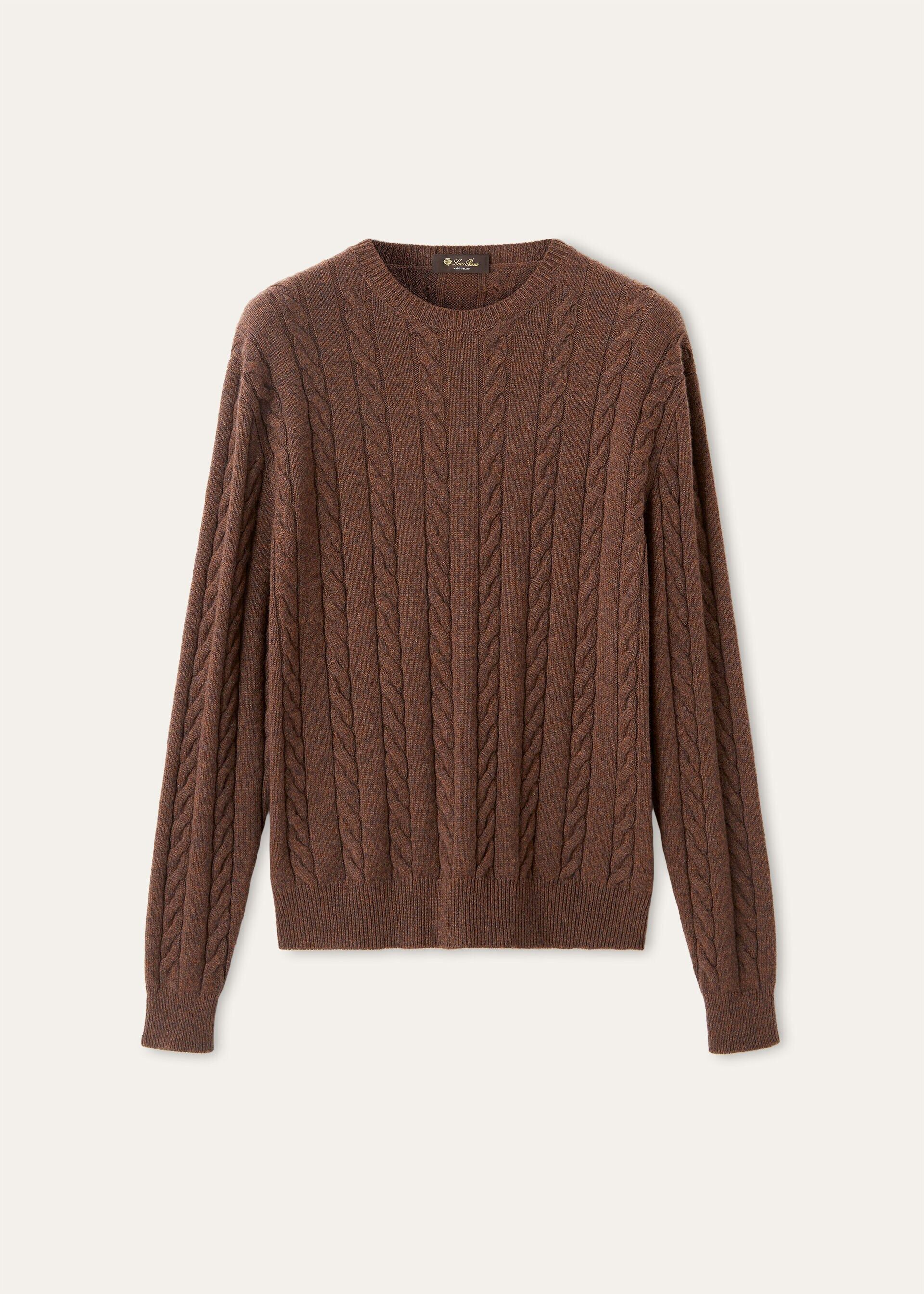 Loro Piana os11x0226 FAQ4517 Cedar Crewneck Sweater Apple Crisp Melange Size US L / EU 52-54 / 3 - 1 Thumbnail