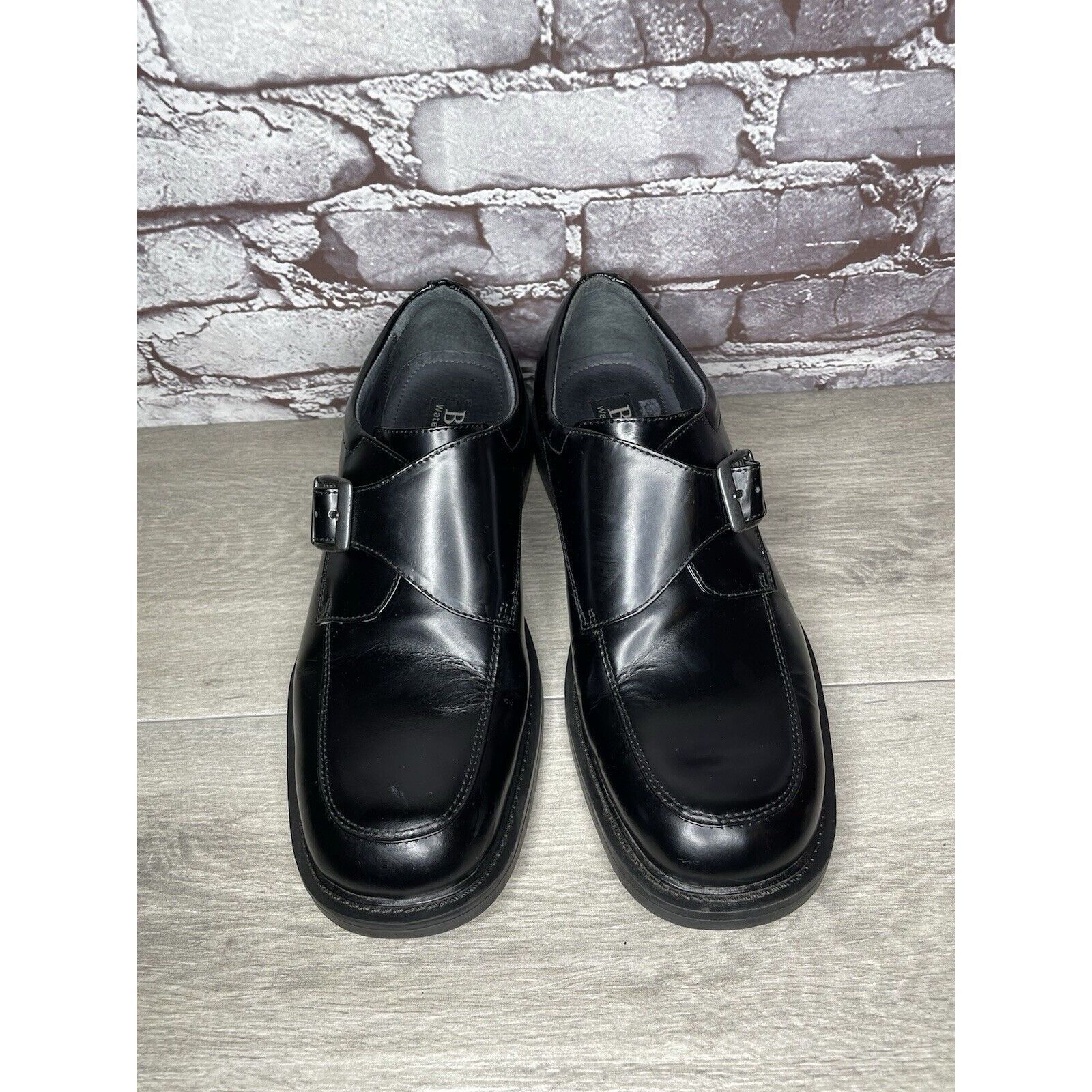 G.H. Bass & Co. Bass Waterproof Equity Black Leather Monk Strap Buckle Loafe Size US 9.5 / EU 42-43 - 20 Thumbnail