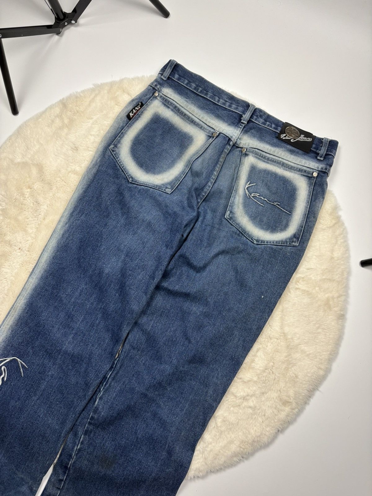 Karl Kani × Vintage Karl Kani Vintage Baggy Jeans With Acid Wash Rare Y2K Style Size US 34 / EU 50 - 2 Thumbnail