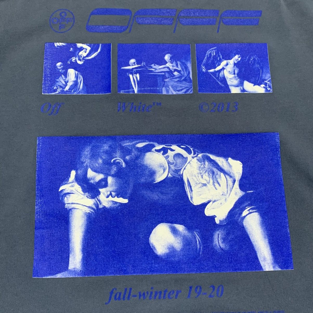 Off-White Off White Small Hardcore Caravaggio Indio Blue Sweater Size US S / EU 44-46 / 1 - 5 Thumbnail