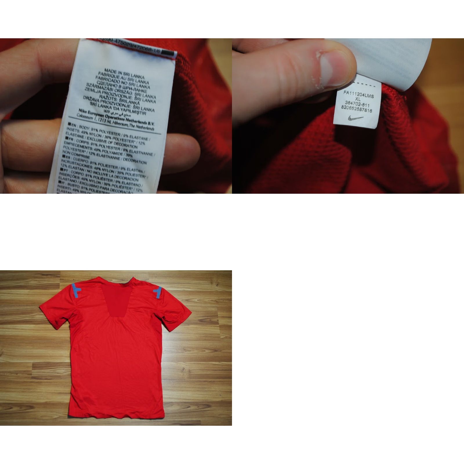 Nike Nike Pro Combat Stay Cool Compression Shirt Jersey Trikot Camiseta Mens XL Red Size US XL / EU 56 / 4 - 8 Thumbnail