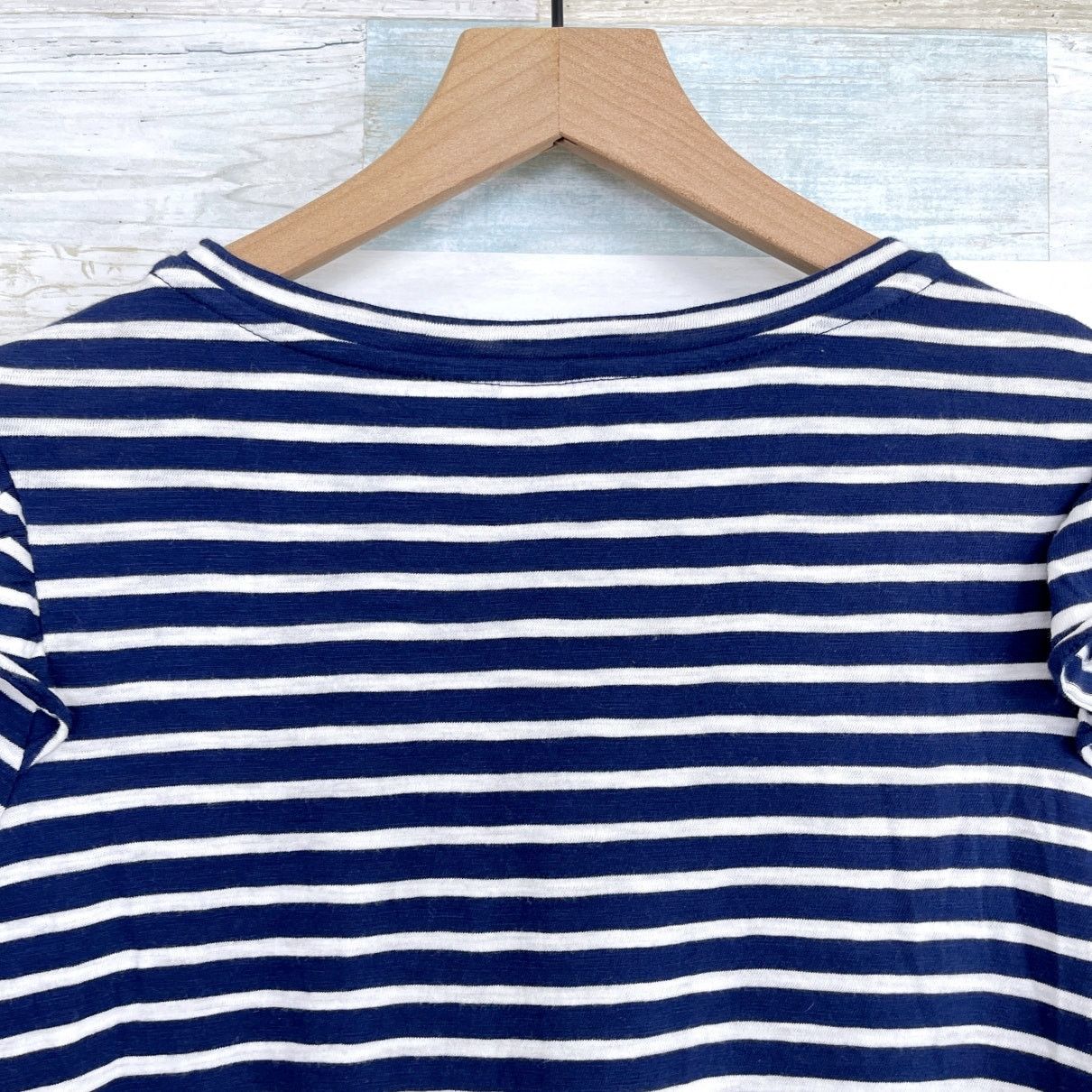 Old Navy Old Navy Long Sleeve Ruffle Top Blue Striped Womens XS Size XS / US 0-2 / IT 36-38 - 5 Thumbnail