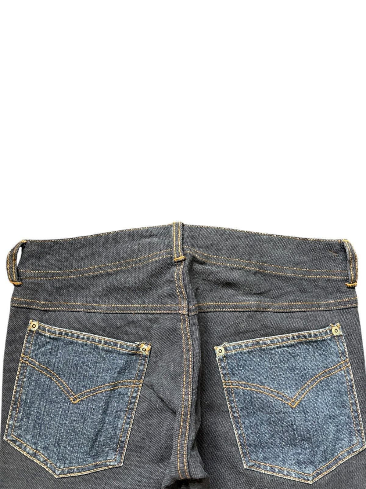 If Six Was Nine Vintage Japanese Brand Rusty Wash Hybrid Distress Flare Jean Size 30" / US 8 / IT 44 - 4 Thumbnail