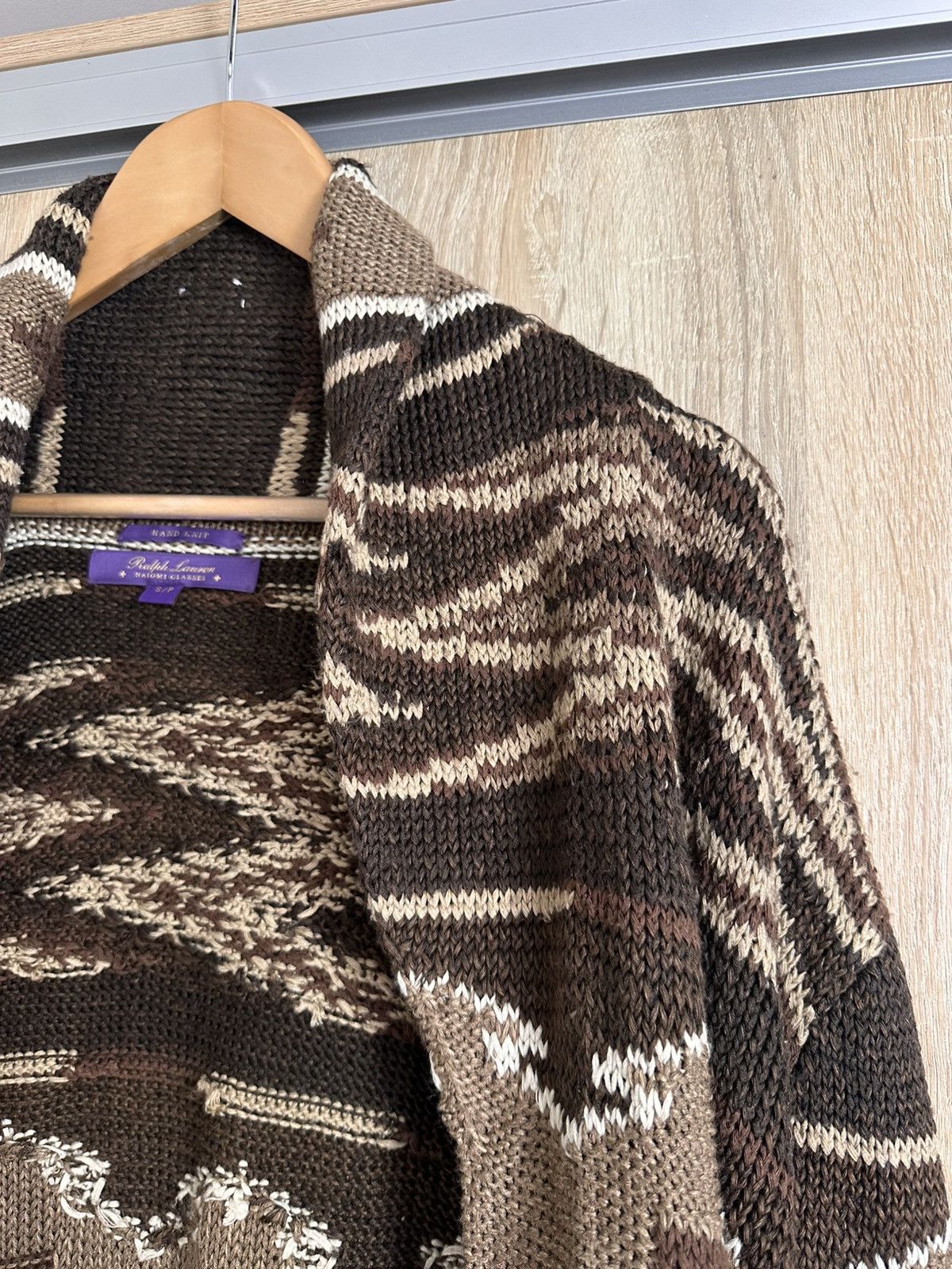 Ralph Lauren Purple Label Ralph Lauren Naiomi Glasses Silk Linen Shawl Collar Cardigan Size S / US 4 / IT 40 - 14 Thumbnail