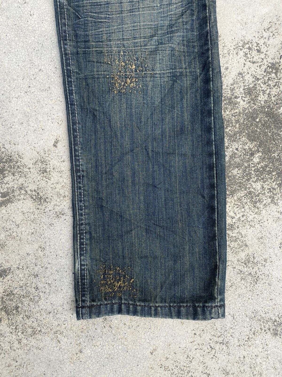 Le Grande Bleu (L.G.B.) Japanese Brand Vo+E Heavy Clawmark Cowboy Style Jeans Size US 32 / EU 48 - 12 Thumbnail