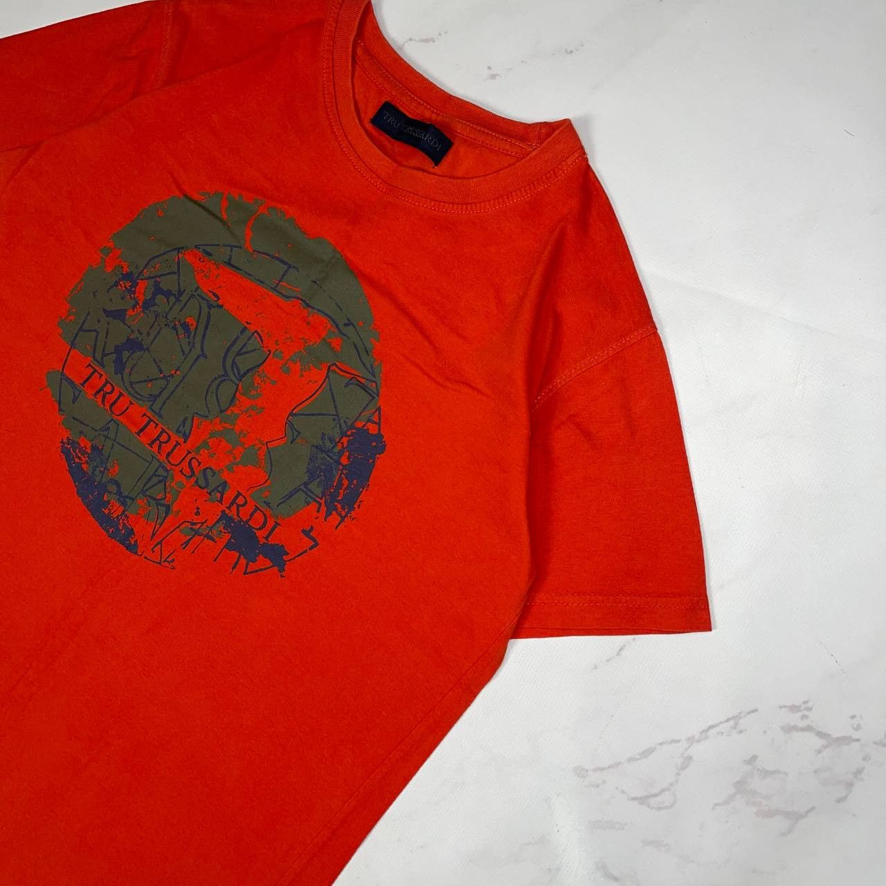Trussardi Trussardi Big Logo Luxury Short Sleeve T Shirt Red Size S Size US S / EU 44-46 / 1 - 4 Thumbnail