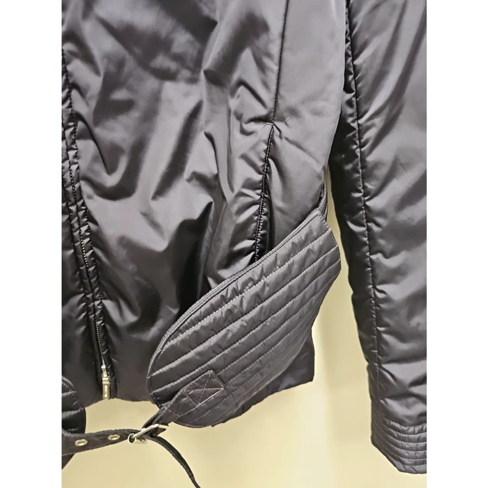 Jil Sander JIL SANDER Belted MOTORCYCLE Jacket SZ 40 Women Multicolor Purple Navy Belted Motorcycle Jacket Women 40 Size S / US 4 / IT 40 - 4 Thumbnail