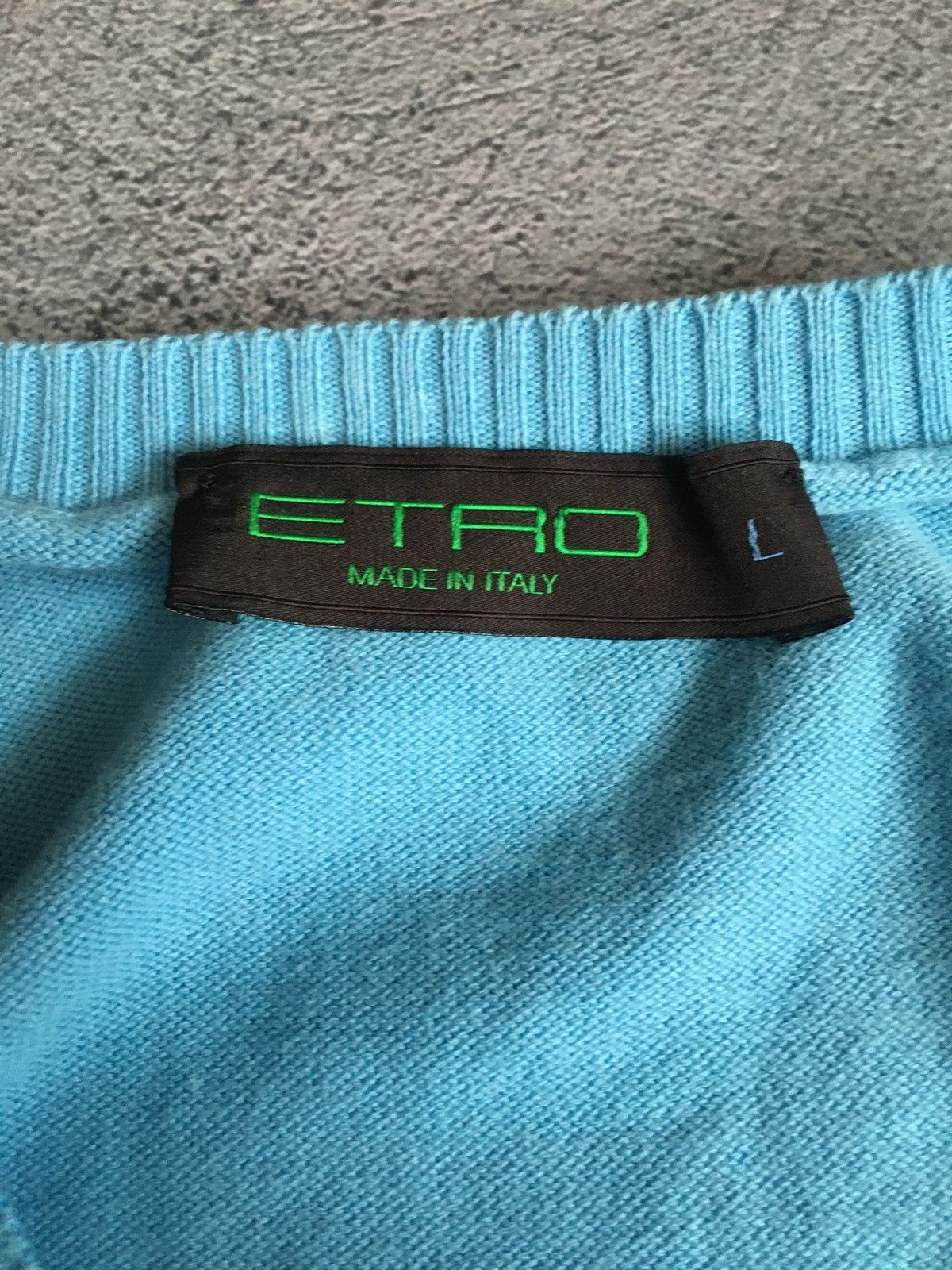 Etro 🐬Etro Milano Mens V-neck Sweater Size US L / EU 52-54 / 3 - 3 Thumbnail