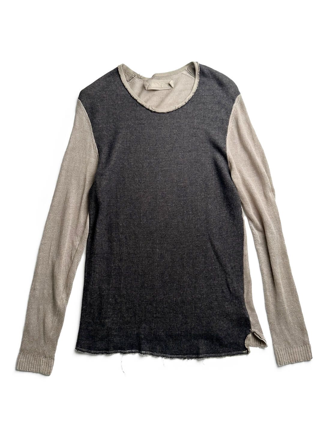 image of Italian Designers Vulpinari Rimini Knit Long Sleeve in Beige, Men's (Size Small)