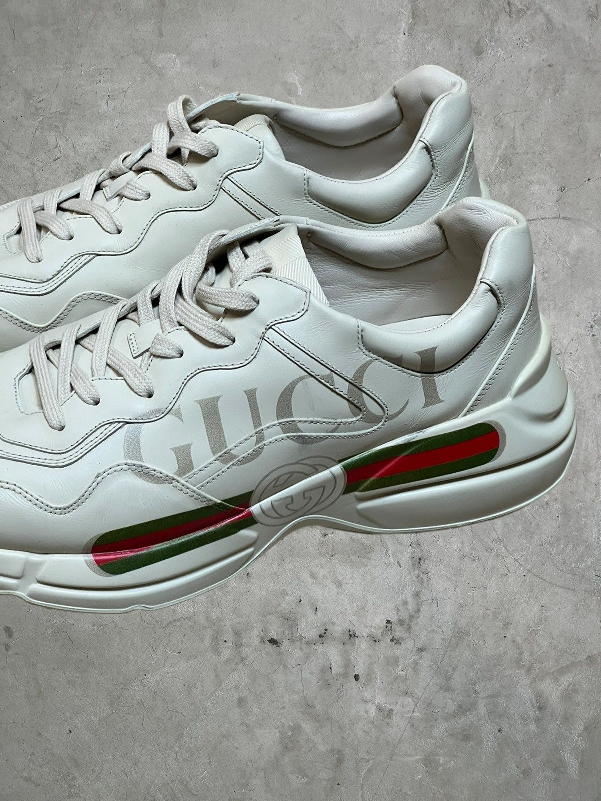 Gucci Gucci Rhyton Leather Sneakers Size US 12 / EU 45 - 3 Thumbnail
