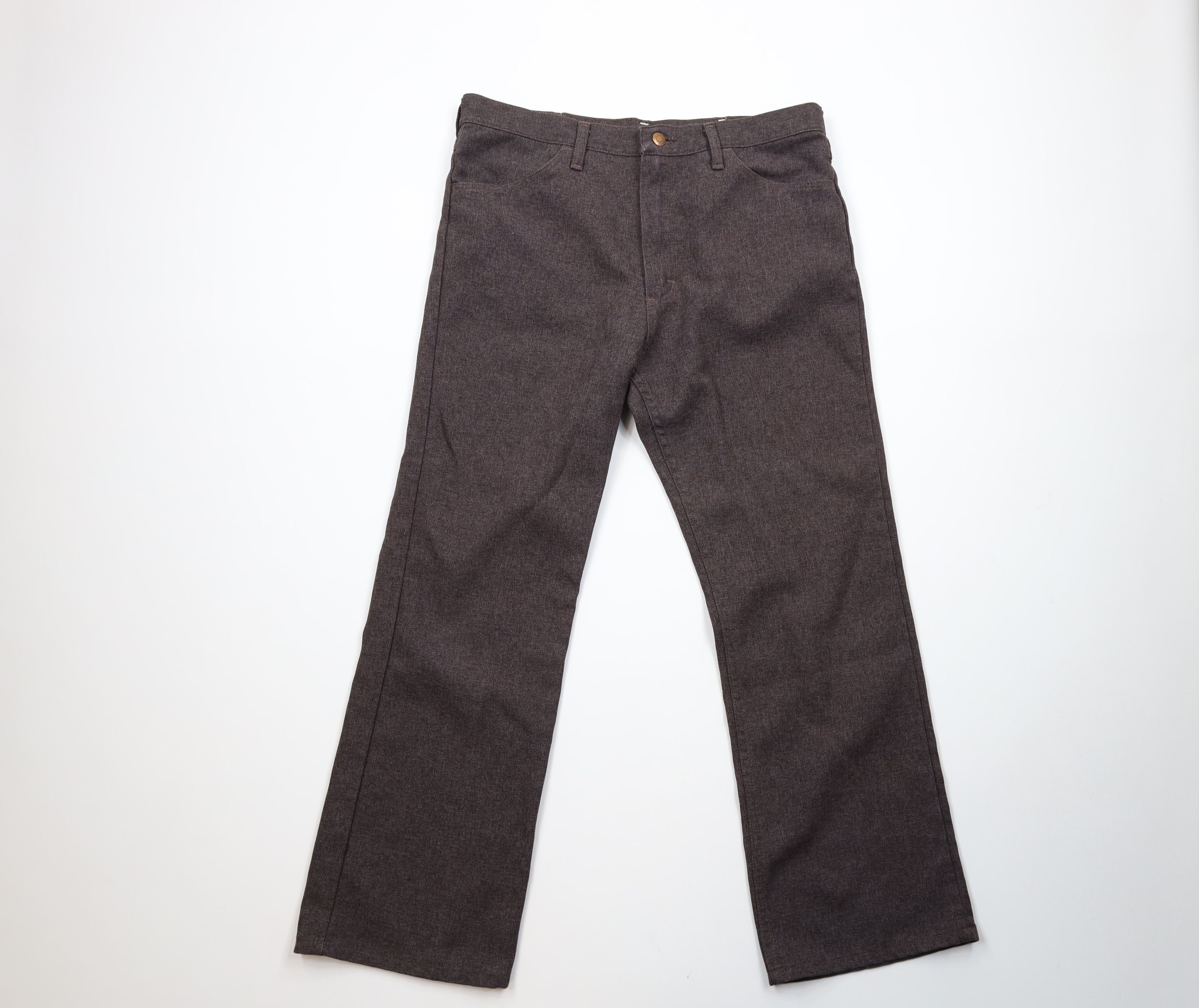 Vintage × Wrangler Vinage 70s Wrangler Flared Wide Leg Chino Pants Purple USA Size US 34 / EU 50 - 1 Thumbnail