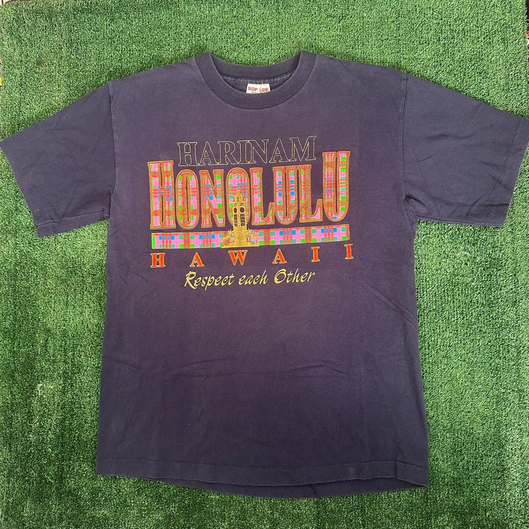 TEE JAYS Vintage 90s Honolulu Hawaii T-Shirt Tourist Single Stitch Te Size US L / EU 52-54 / 3 - 1 Thumbnail