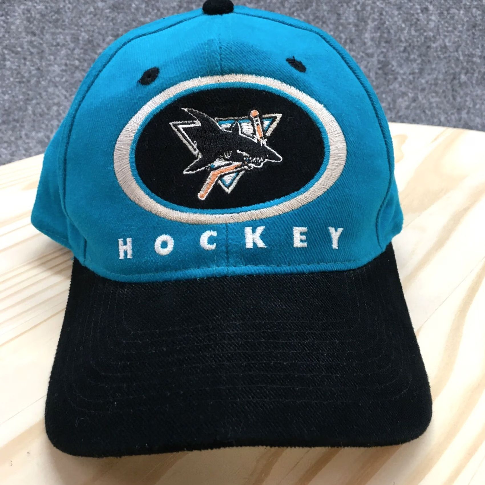 Vintage San Jose Sharks Hockey Baseball Cap Mens Blue OS Adjustable Embroidered Logo Size ONE SIZE - 2 Thumbnail