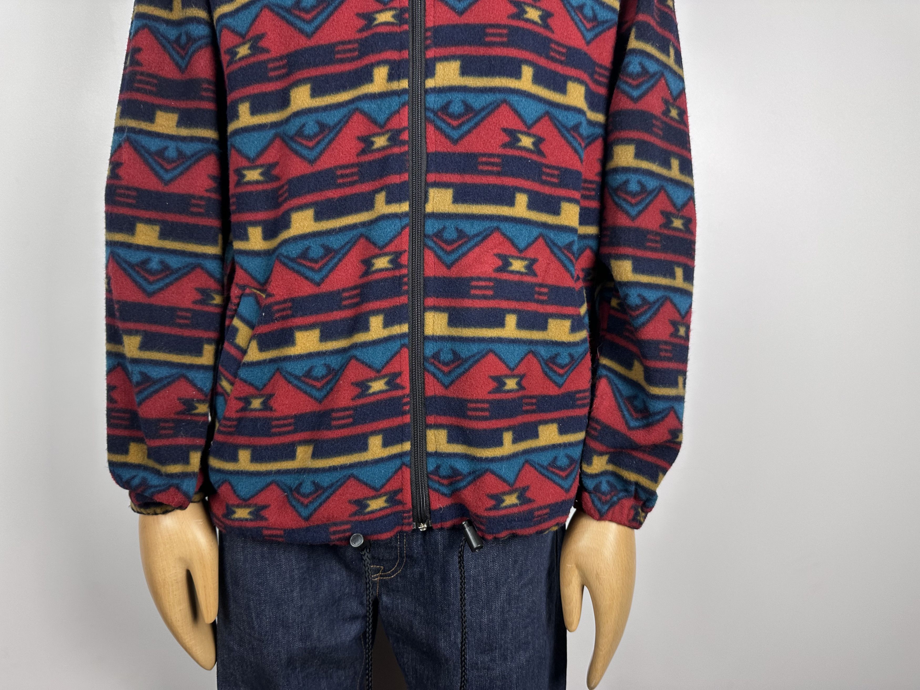 Vintage vintage FLEECE sweater Full Zip retro wear men's 90s jumper Size US M / EU 48-50 / 2 - 4 Thumbnail