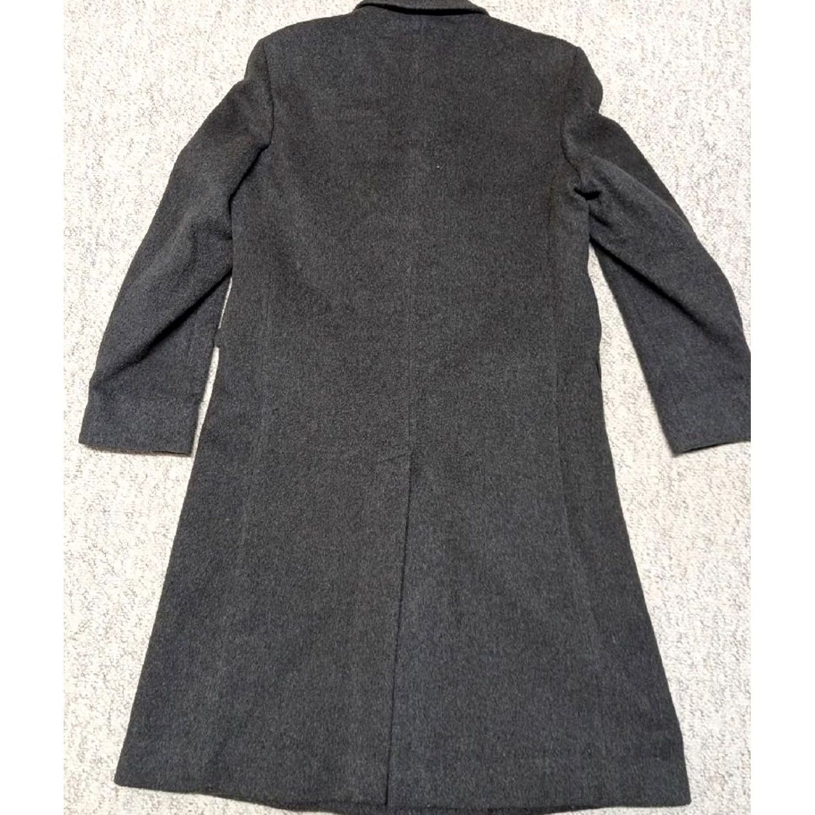 Flannel VINTAGE Stratojac Overcoat Mens 40R Gray Double Breasted Thick Wool Flannel Matted Mohair Size US M / EU 48-50 / 2 - 3 Thumbnail