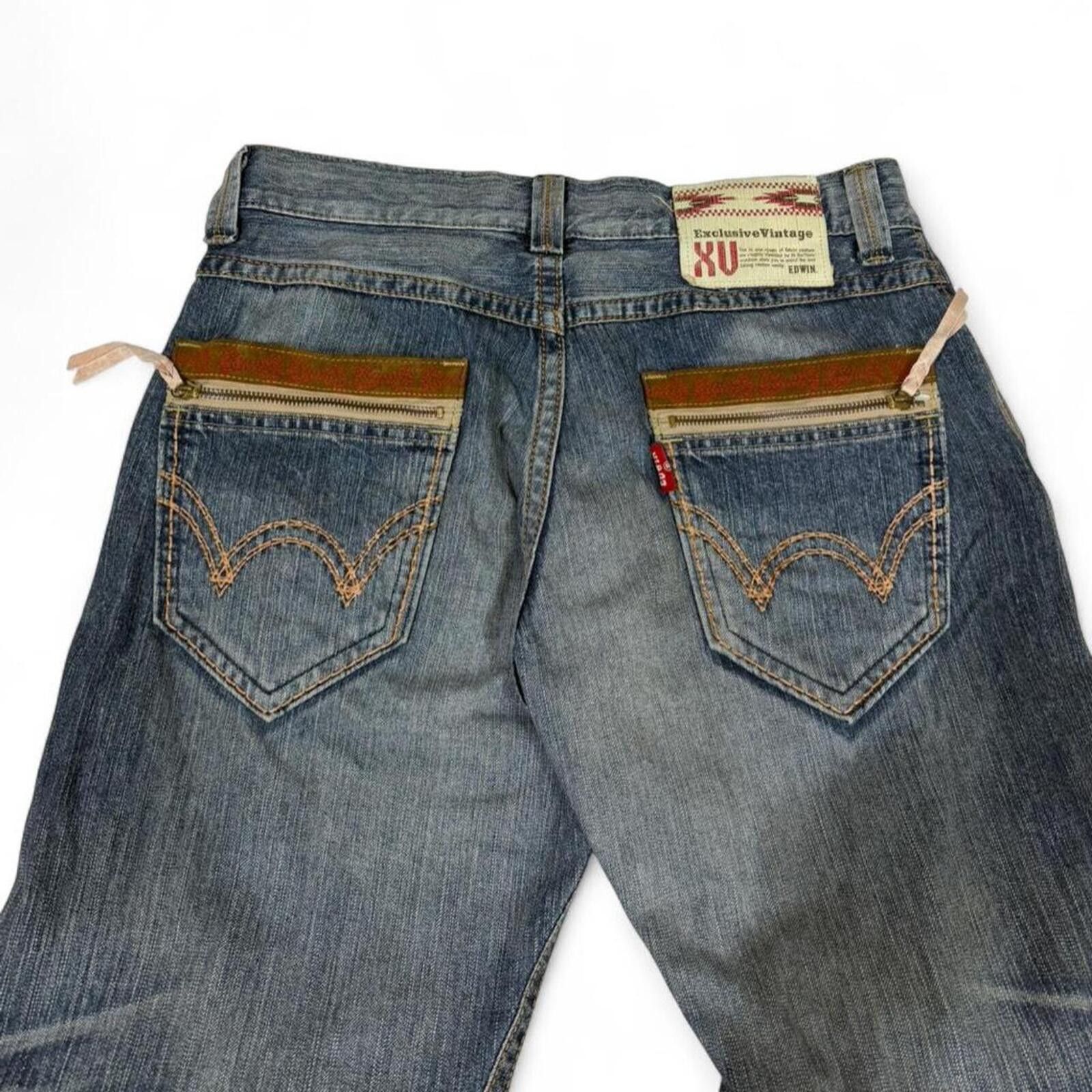 Edwin Exclusive Vintage EDWIN denim jeans signature logo design Size US 34 / EU 50 - 1 Thumbnail