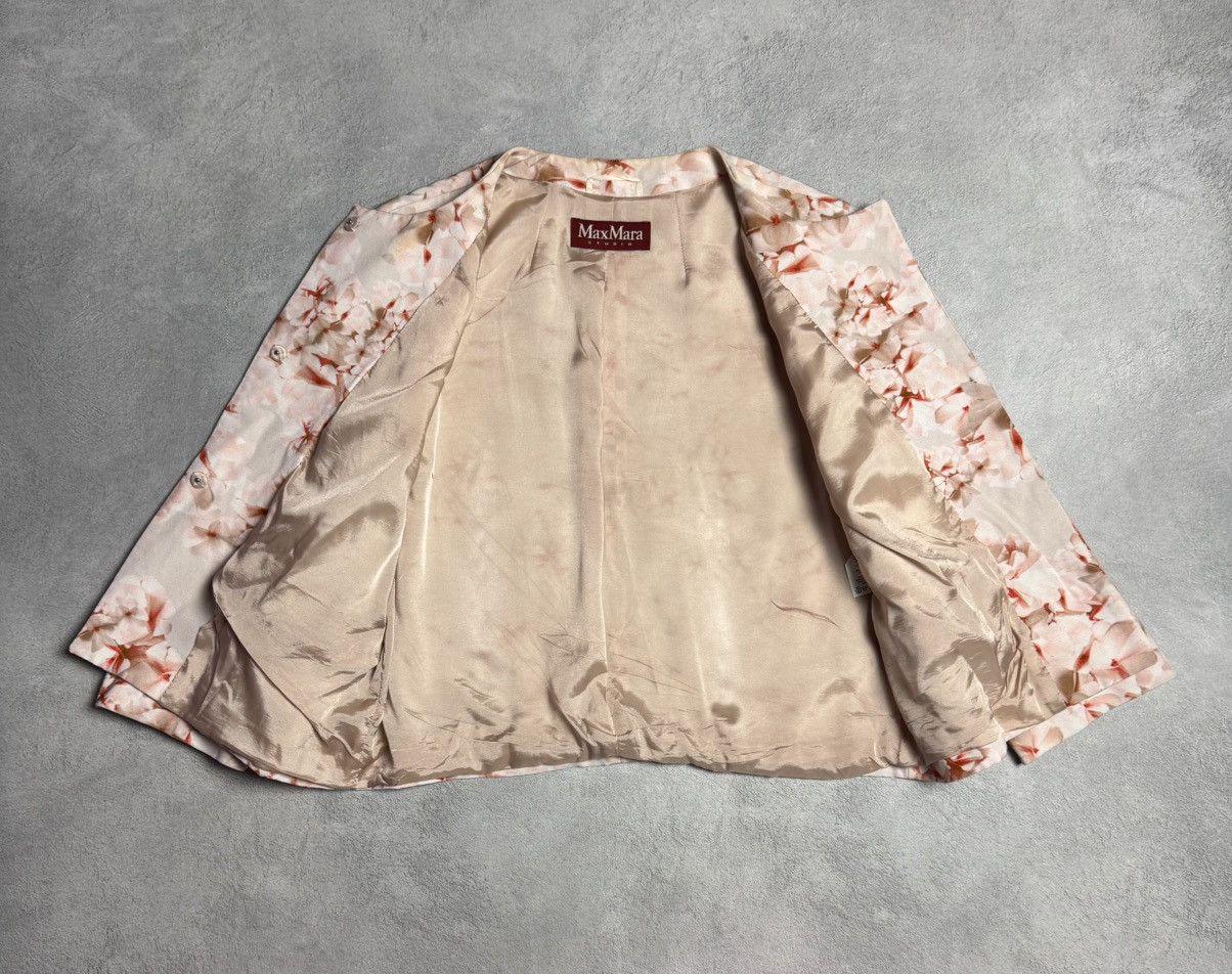 Max Mara MAX MARA Studio Women’s Cotton Viscose Floral Blazer Jacket Size L / US 10 / IT 46 - 11 Thumbnail