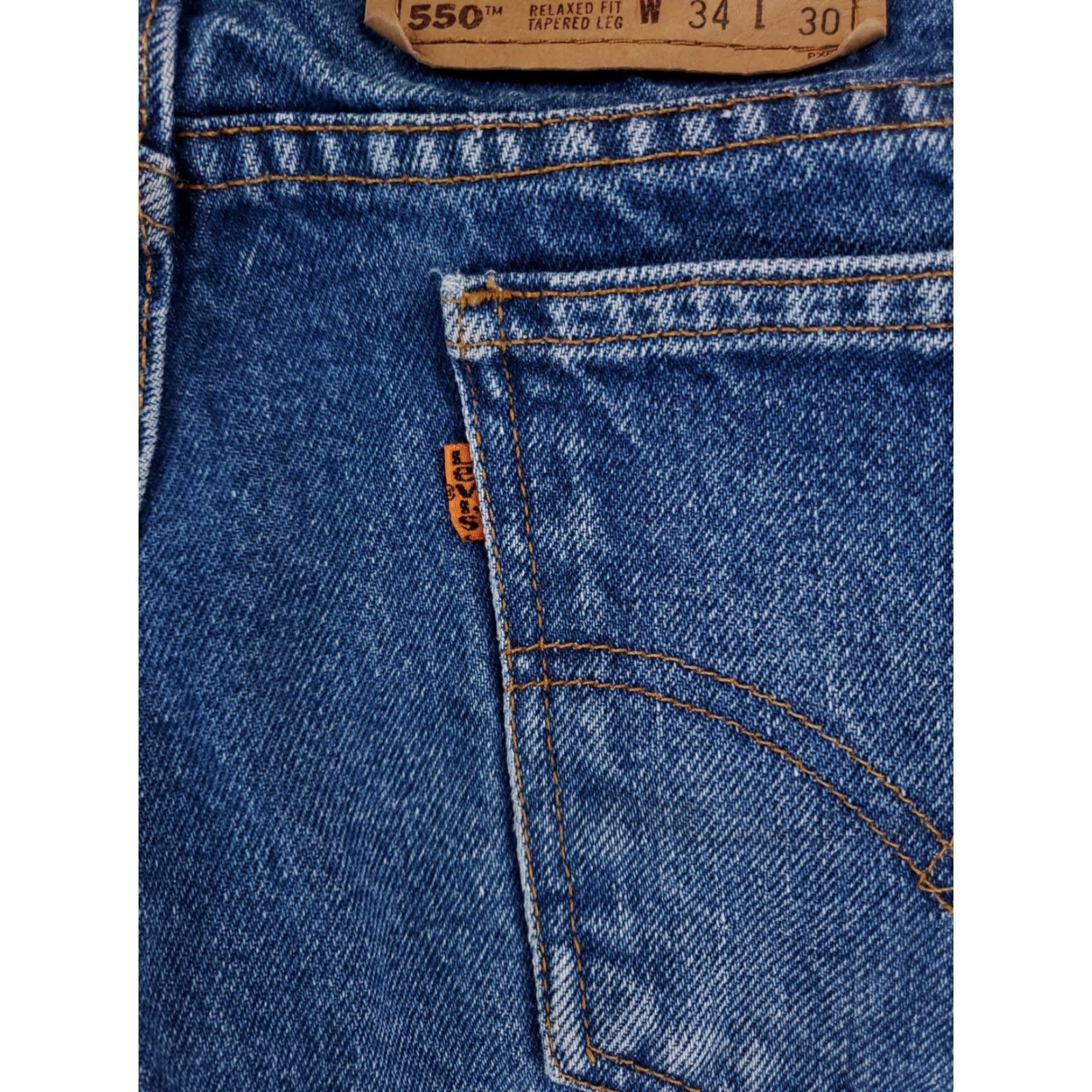 Levi's Levi's 550 VTG 90s Jeans Blue Zip Fly Orange Tab Mens 34 x 30 34 x 29 Actual Bags Jeans Mens Blue 90s VTG 550 Levis Size US 34 / EU 50 - 5 Thumbnail