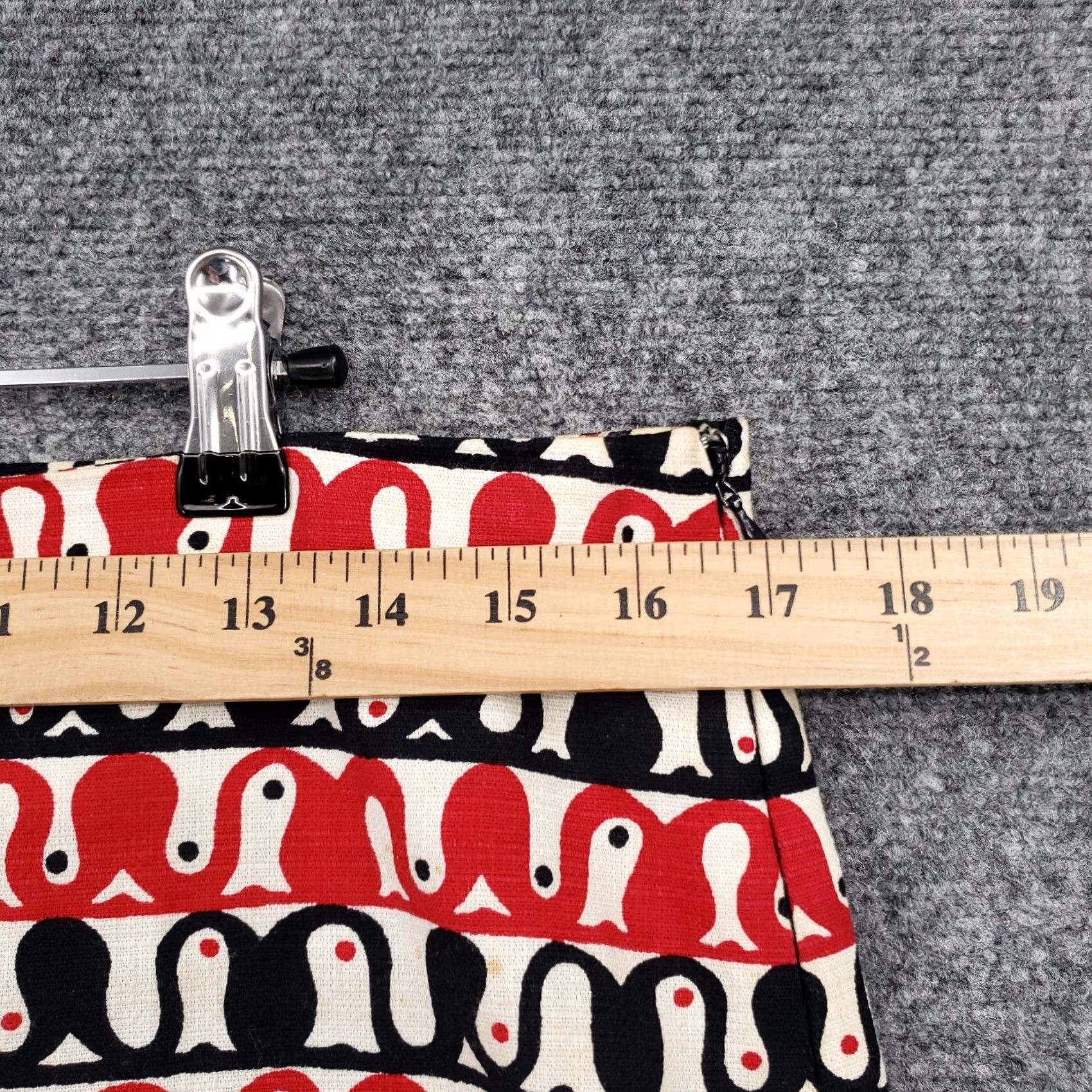 Talbots Talbots Skirt Womens 8 Red Mini Line Side Zip Stretch Geometric Lined Casual Size 30" / US 8 / IT 44 - 6 Thumbnail