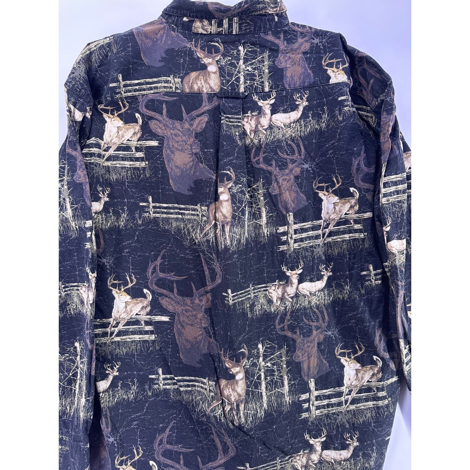 & Other Stories Woods & Water Button Down Shirt Mens Size 2XL Buck All Over Size US XL / EU 56 / 4 - 10 Thumbnail