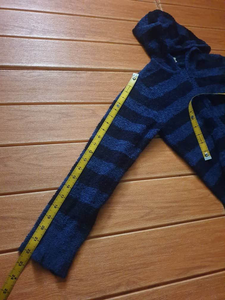 Uniqlo Uniqlo stripe blue black Fleece Hoodie Sweater Size M / US 6-8 / IT 42-44 - 8 Thumbnail