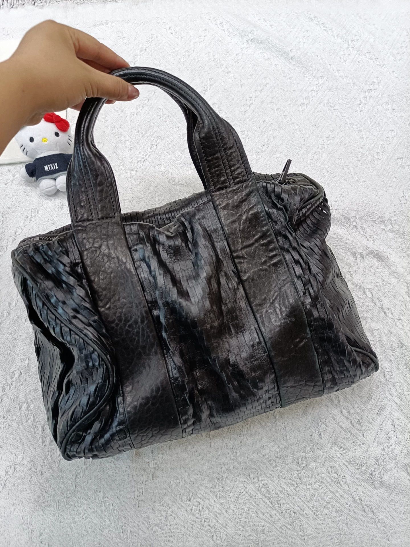 Alexander Wang Alexander Wang Black Fringe-Bottom Studded Handbag Size ONE SIZE - 2 Thumbnail