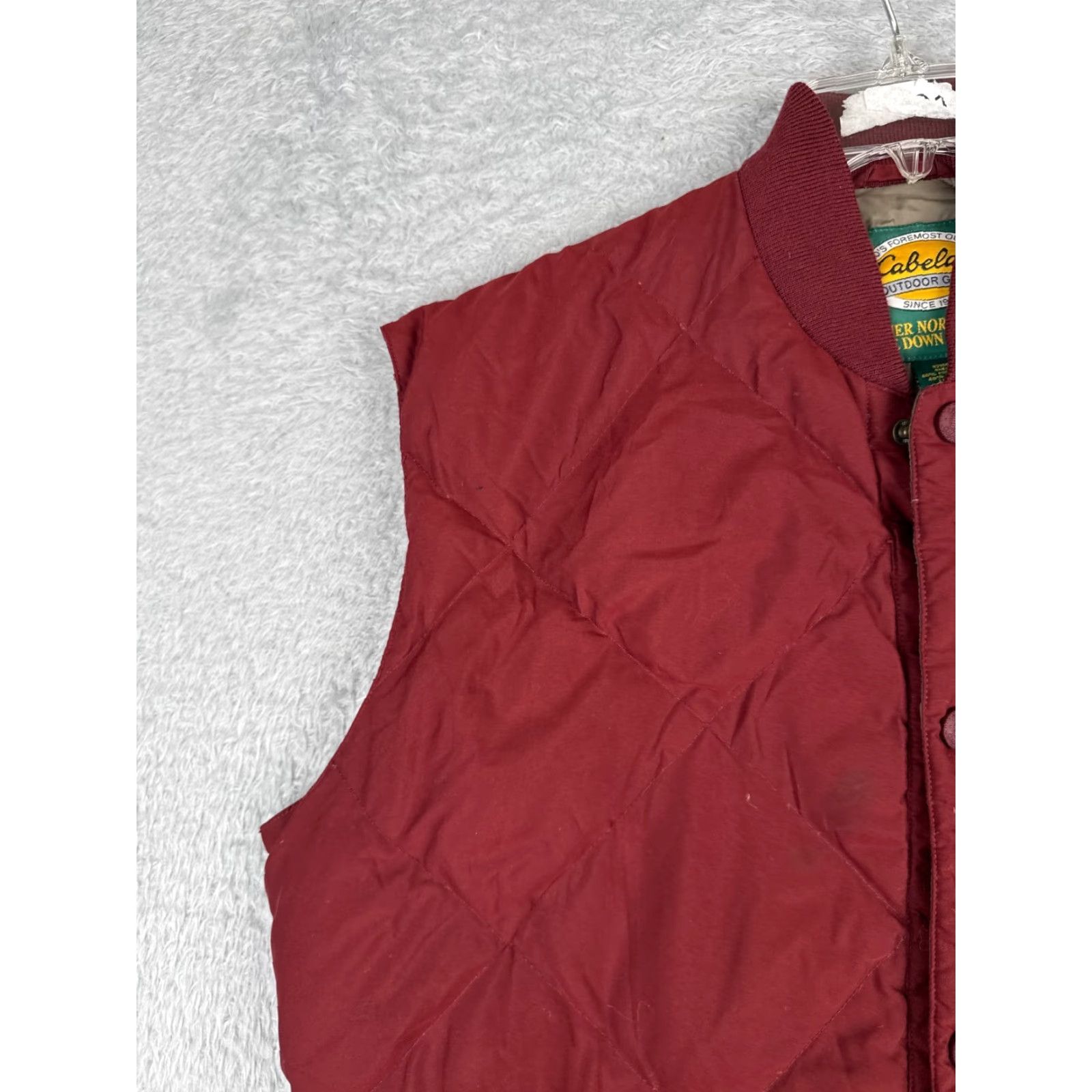 Vintage VINTAGE Cabelas Vest Adult Medium Red Quilted Goose Down Hiking Hunting Button Up Mens Size US M / EU 48-50 / 2 - 3 Thumbnail
