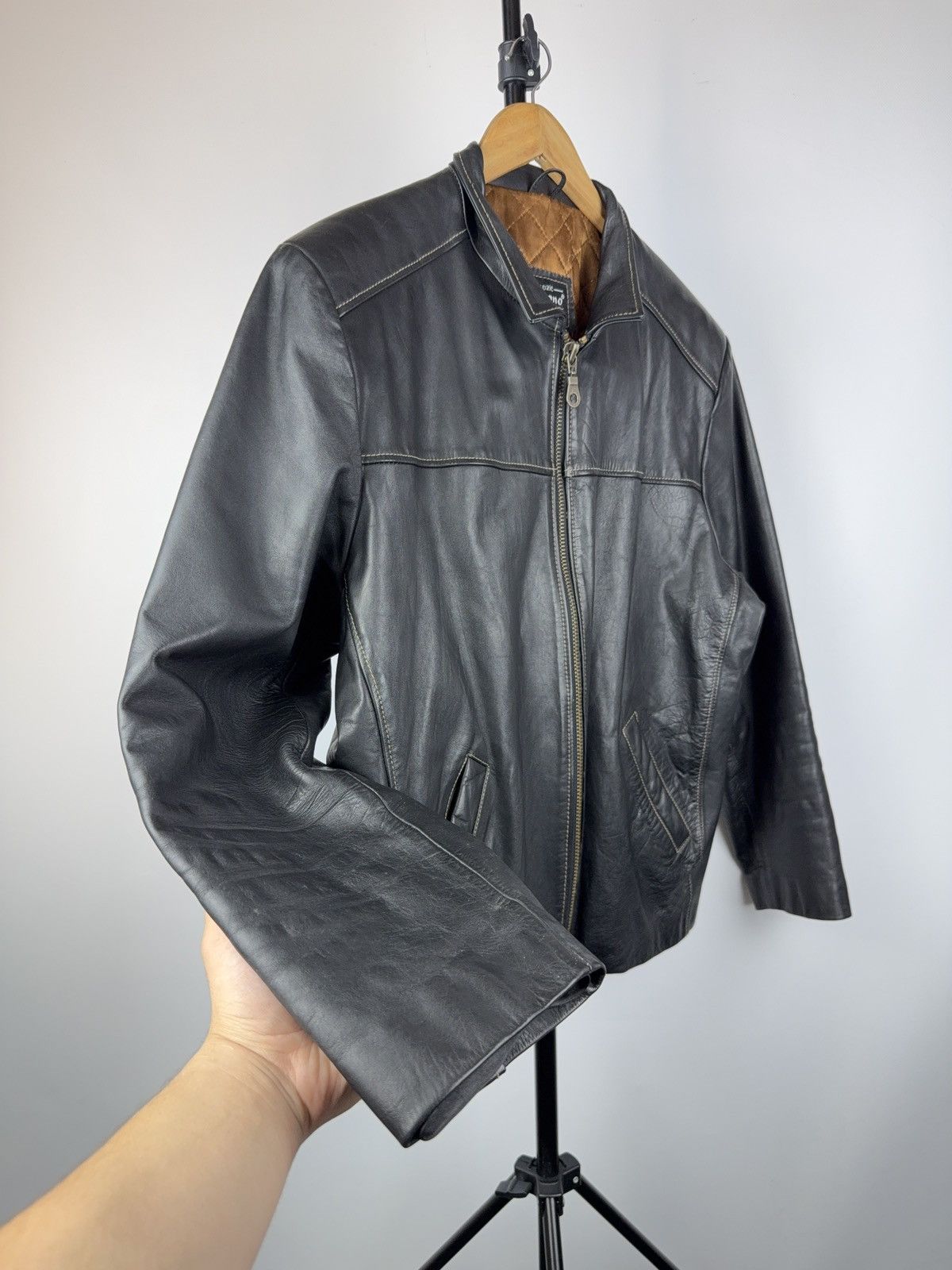 Vintage Vintage 90s Retro Luciano Biker Rock Punk Leather Jacket Size US L / EU 52-54 / 3 - 6 Thumbnail