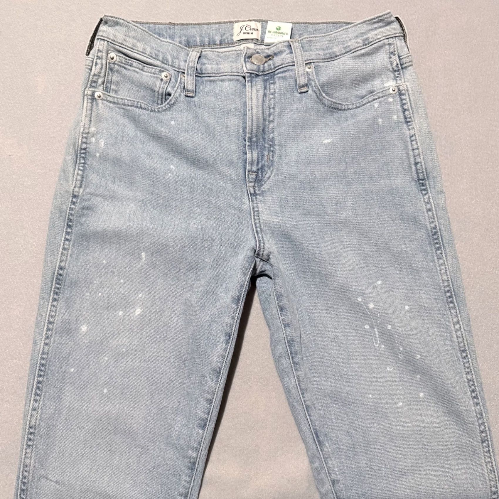 J.Crew J.Crew Jeans Women's Blue Paint Splatter Straight-Leg - 29 Size 29" - 2 Thumbnail