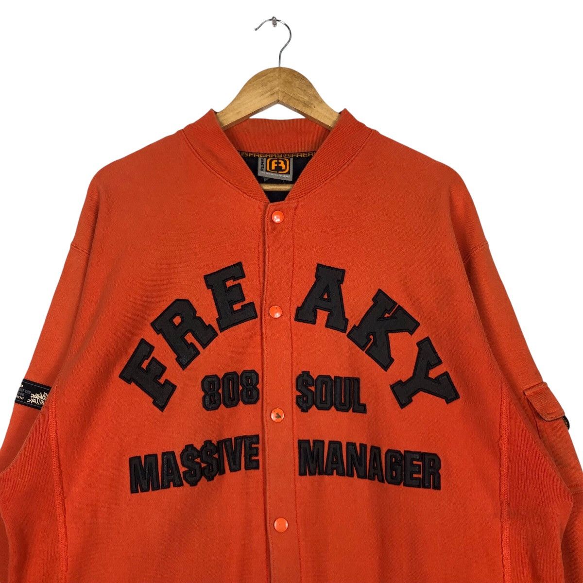 Japanese Brand Rare Freaky Massive Manager Varsity Jacket Large Orange Size US L / EU 52-54 / 3 - 2 Thumbnail