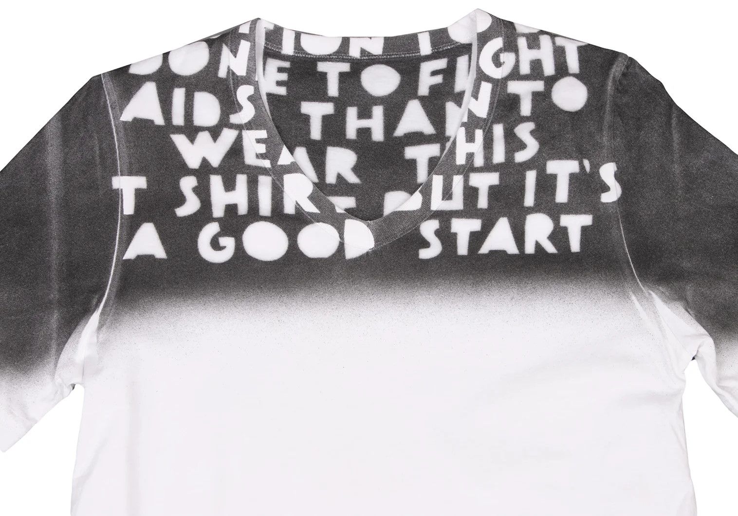 Maison Margiela Gradient Aids T-Shirt in Black and White, Size S Size US S / EU 44-46 / 1 - 2 Thumbnail