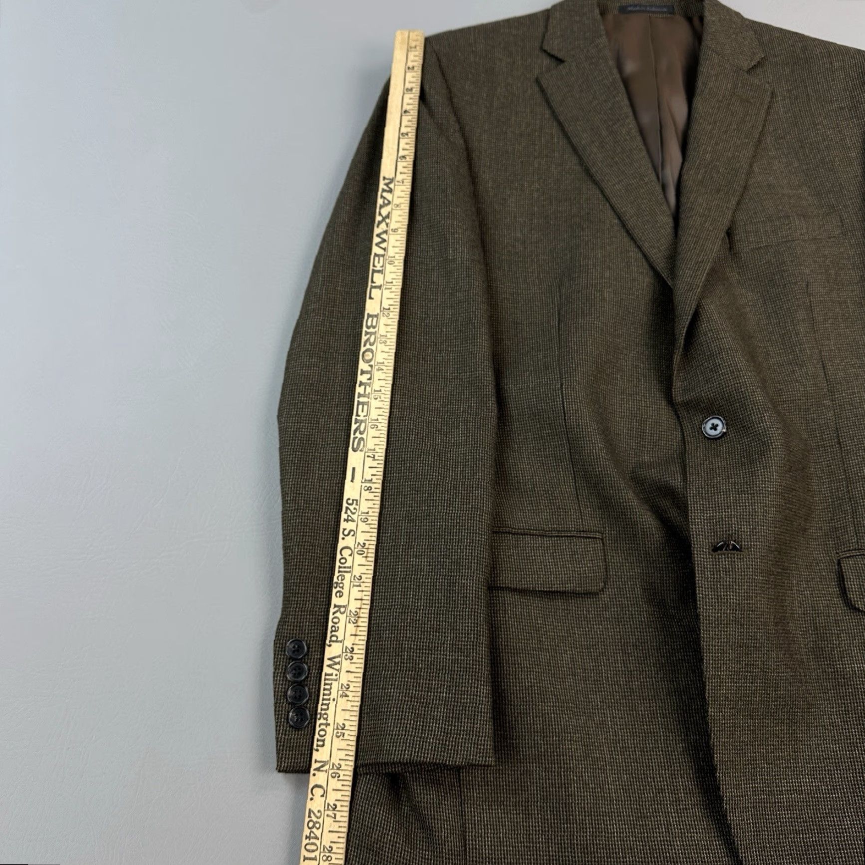 Ralph Lauren Lauren Ralph Lauren Blazer Mens 42L Brown Wool Sport Coat Jacket Business Casual Size 42R - 4 Thumbnail