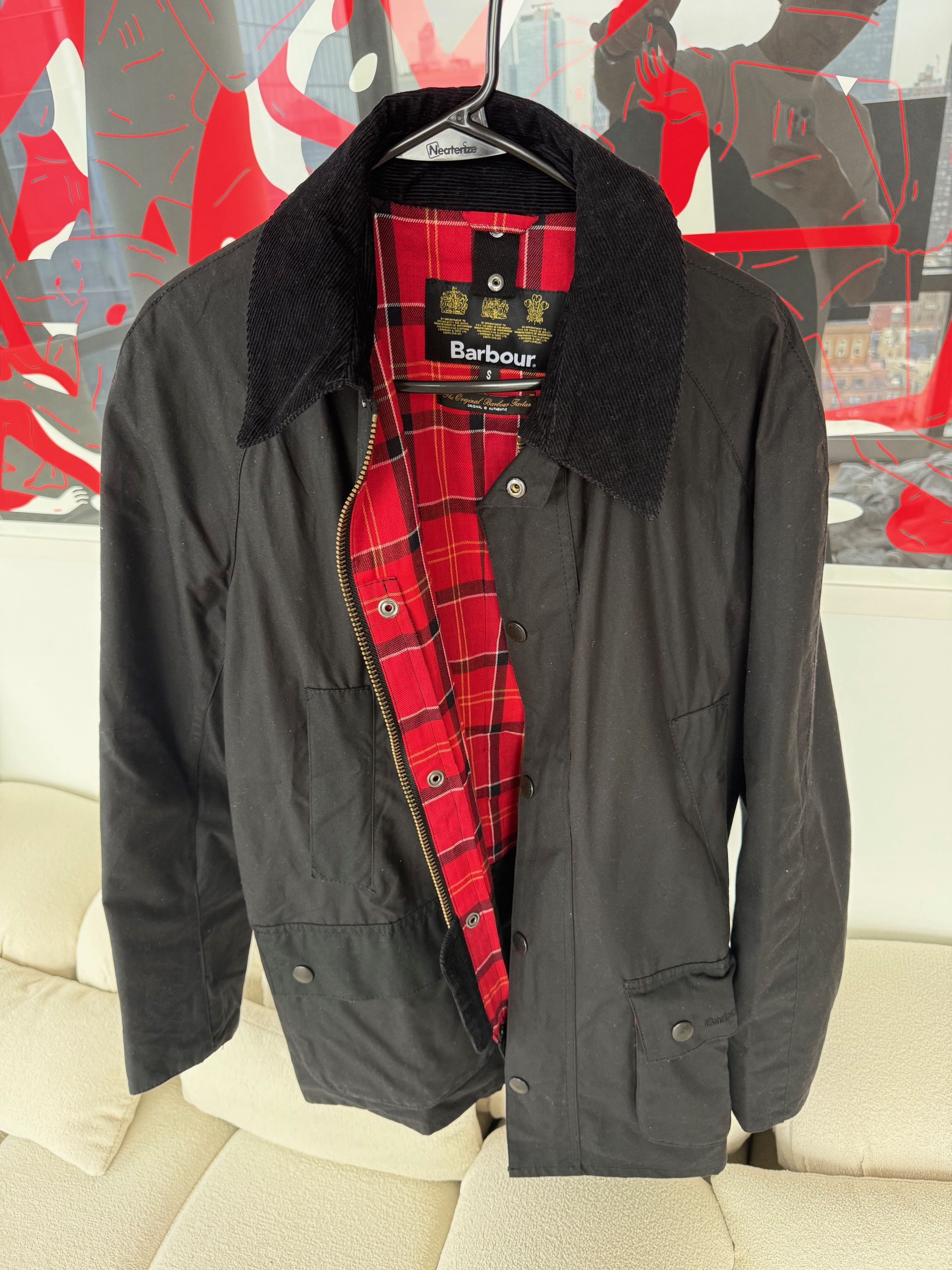 Barbour Barbour Ashby Waxed Jacket - Black - Size Small S Size US S / EU 44-46 / 1 - 1 Thumbnail