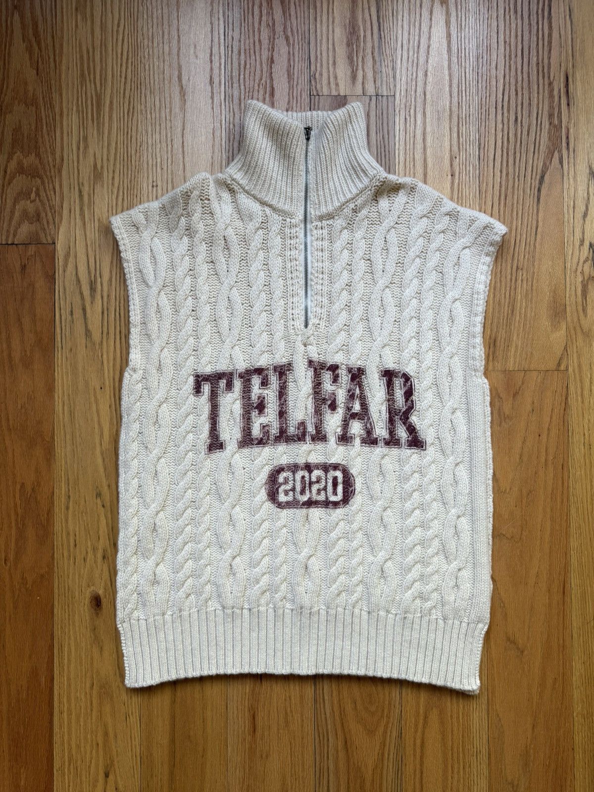 トップス TELFAR Cardigan Telfar Telfar Cable Knit Sideless Cardigan | Grailed
