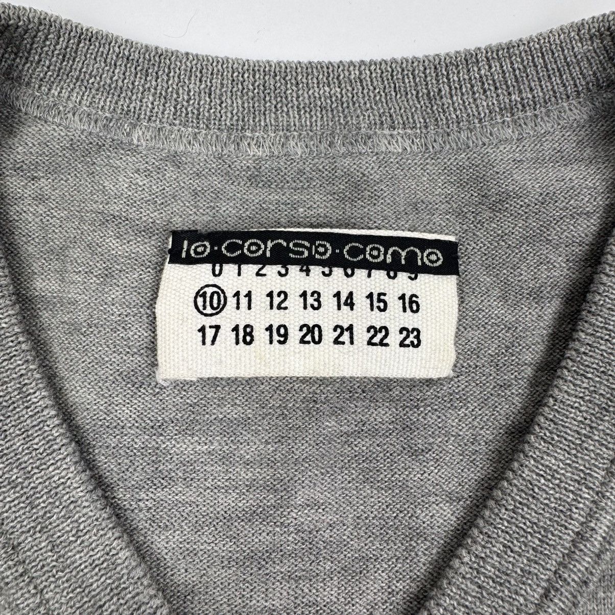 Maison Margiela AW2006 Martin Margiela Light Gray Wool V-Neck Knit Pullover Size US M / EU 48-50 / 2 - 4 Thumbnail