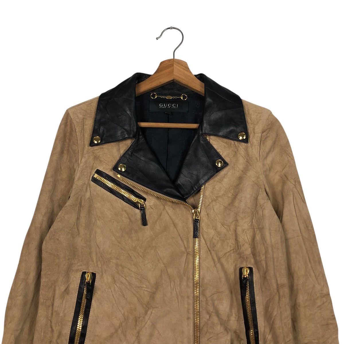Gucci 🔥ARCHIVE PIG SKINS BIKER LEATHER JACKET GUCCI DOUBLE COLLAR Size US M / EU 48-50 / 2 - 5 Thumbnail