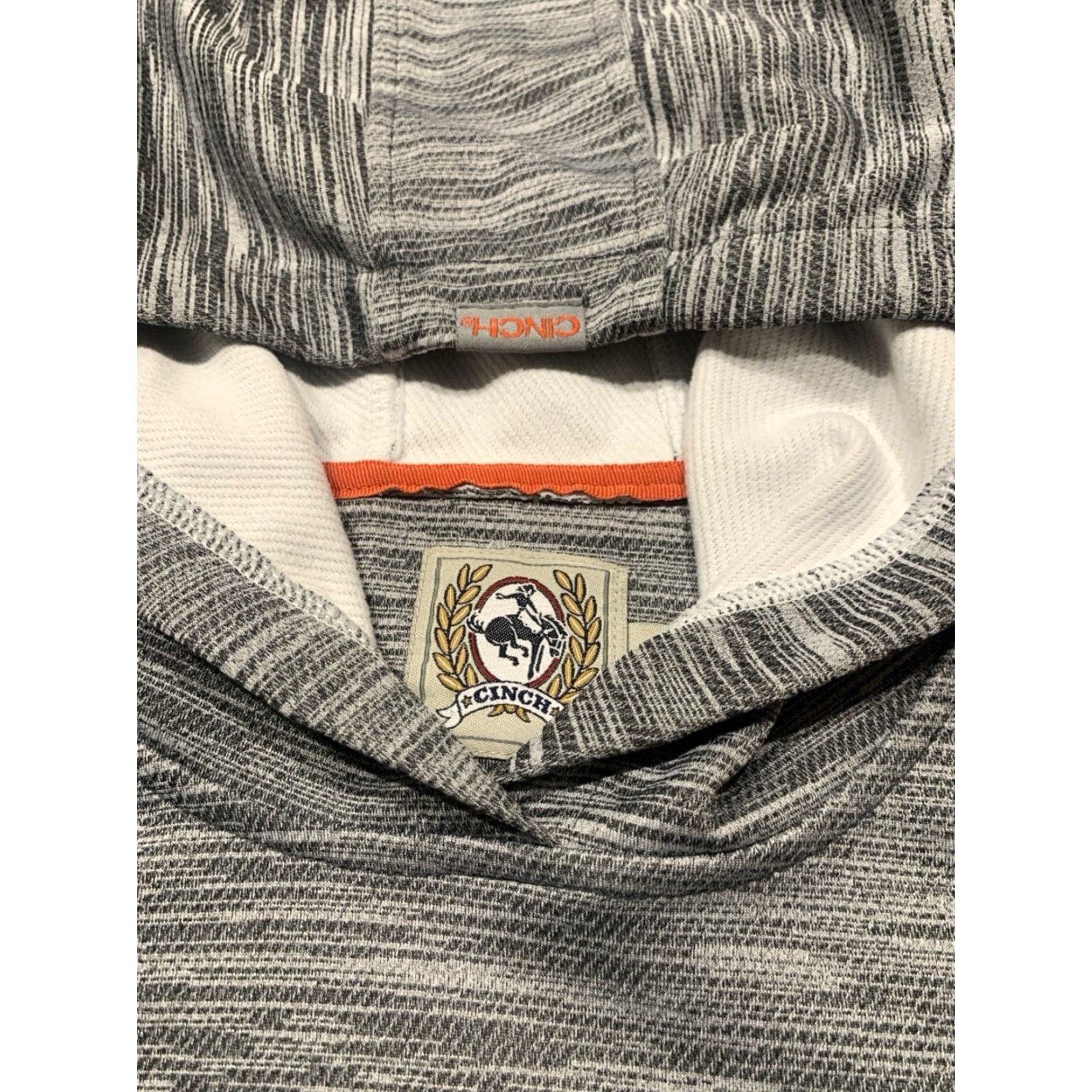 Logo 7 VINTAGE Cinch Western Cowboy Hooded Sweatshirt Hoodie Pullover Men S Heather Gray Logo Fall Winter Size US S / EU 44-46 / 1 - 5 Thumbnail