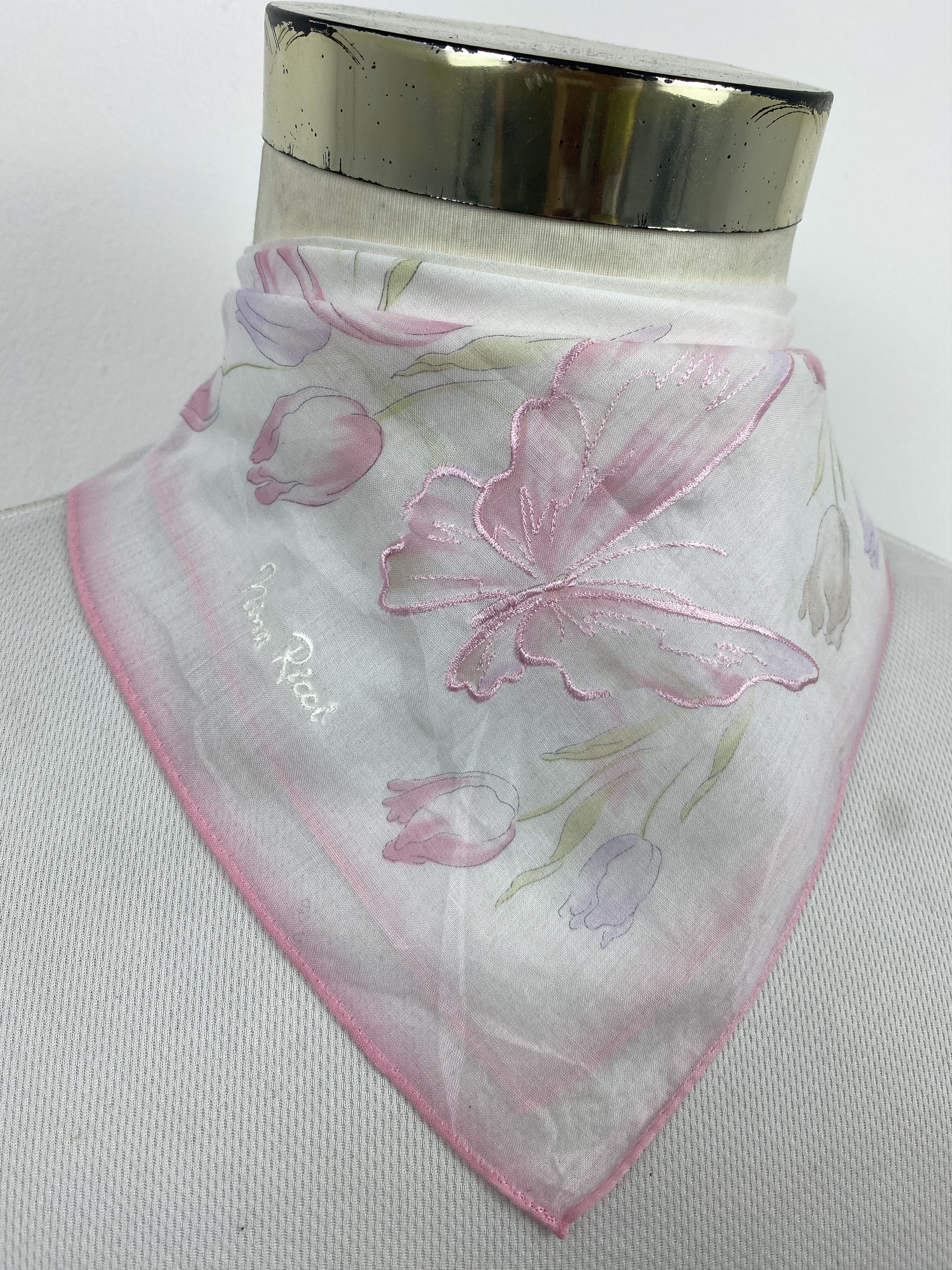 Other Vintage Nina Ricci Handkerchief Neckerchief KT0290 Size ONE SIZE - 2 Thumbnail