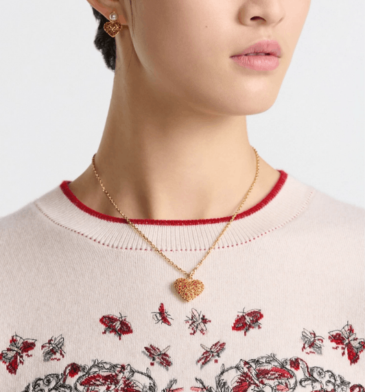 Dior o1w1db10126 N3119W Size : OS / Necklace in Gold/Red Size ONE SIZE - 3 Thumbnail