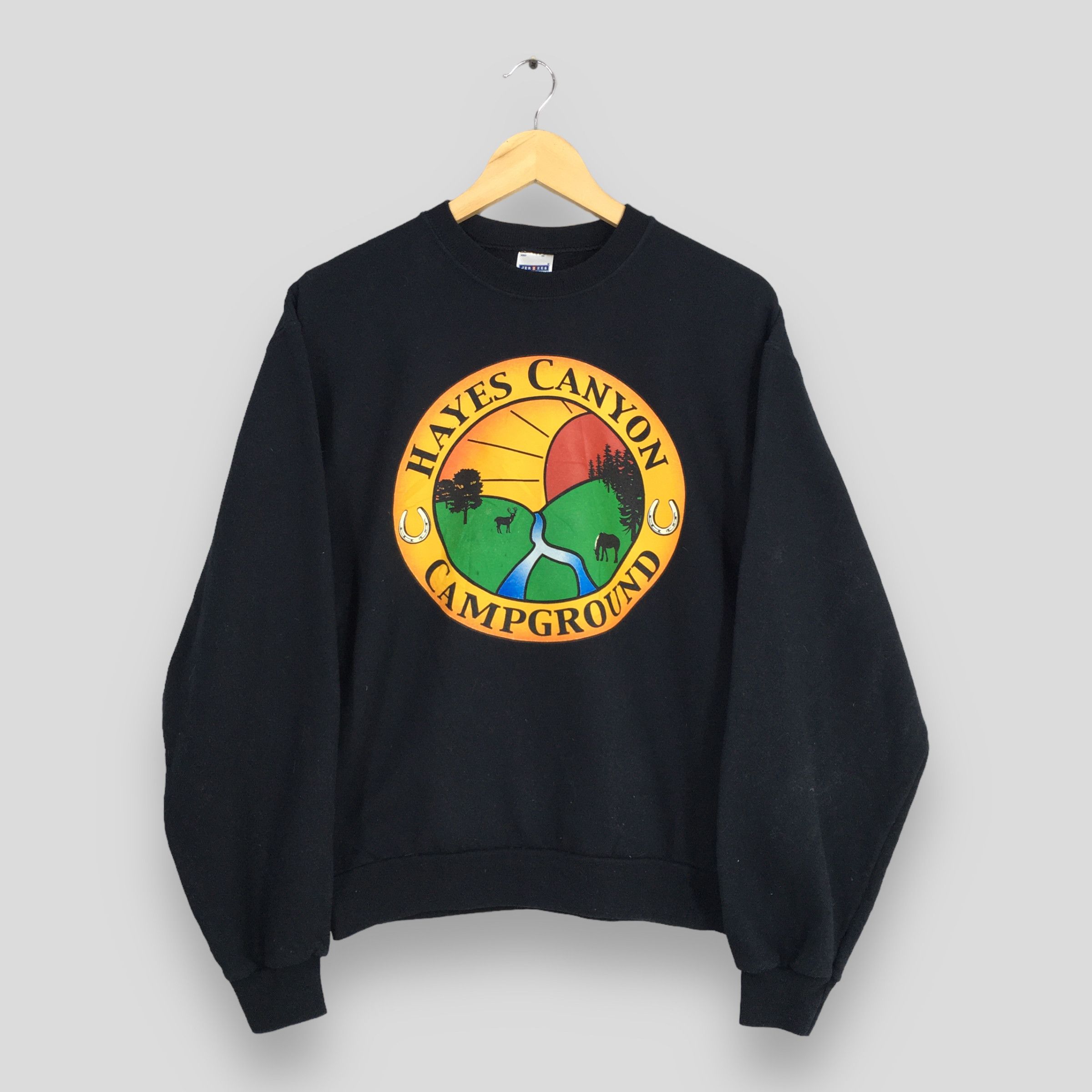 Jerzees Vintage Hayes Canyon Campground Sweatshirt Small Size US S / EU 44-46 / 1 - 1 Thumbnail