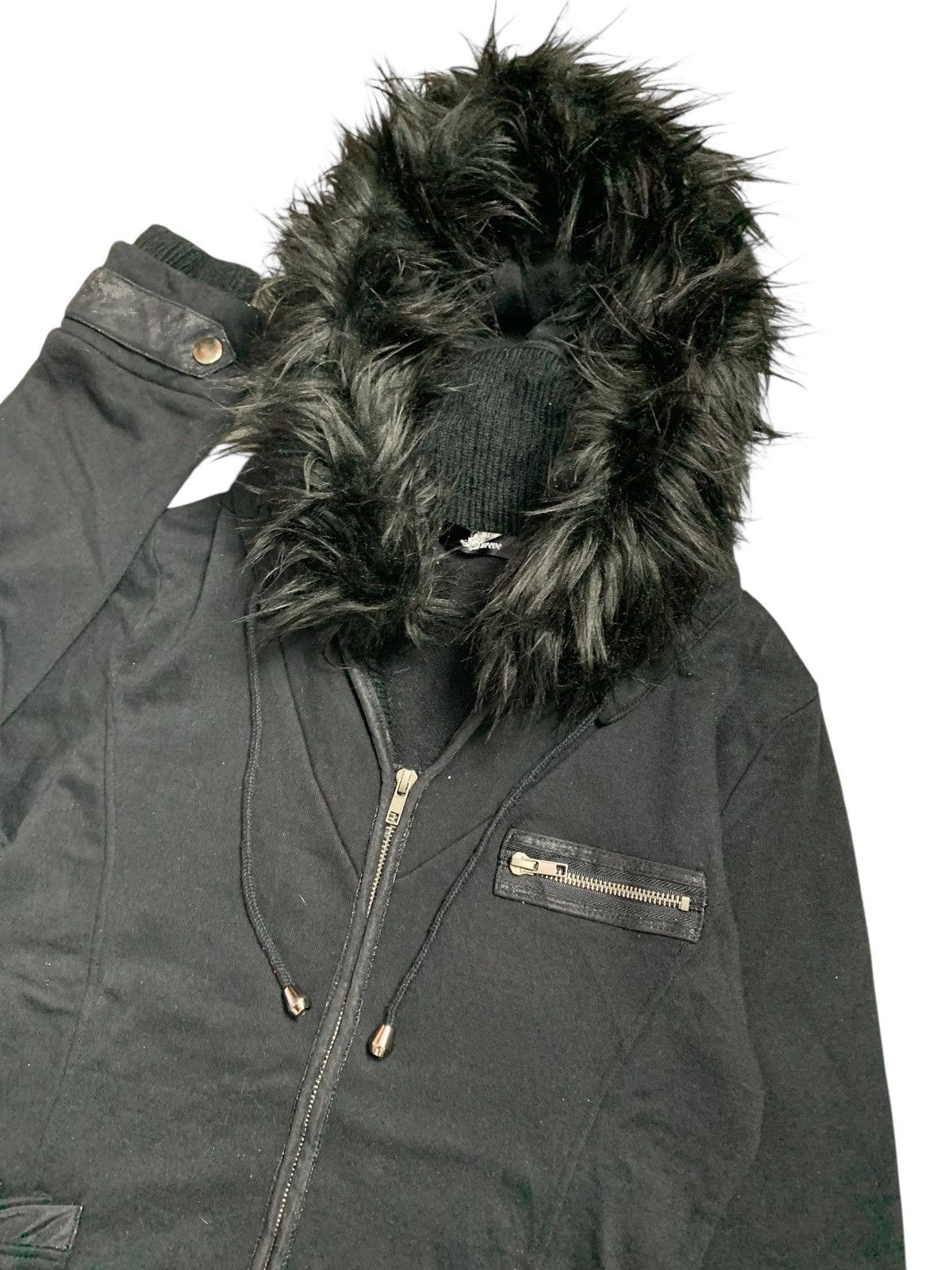 Le Grande Bleu (L.G.B.) SUREVE BLACK FUR ZIP HOODIE BONDAGE IFSIX LGB ISAMU STYLE Size US M / EU 48-50 / 2 - 2 Thumbnail